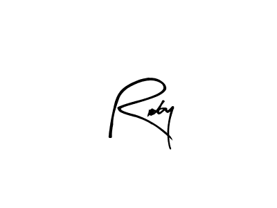 Arty Signature is a professional signature style that is perfect for those who want to add a touch of class to their signature. It is also a great choice for those who want to make their signature more unique. Get Roby name to fancy signature for free. Roby signature style 8 images and pictures png