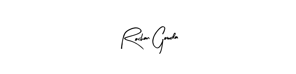 How to Draw Rochan Gowda signature style? Arty Signature is a latest design signature styles for name Rochan Gowda. Rochan Gowda signature style 8 images and pictures png