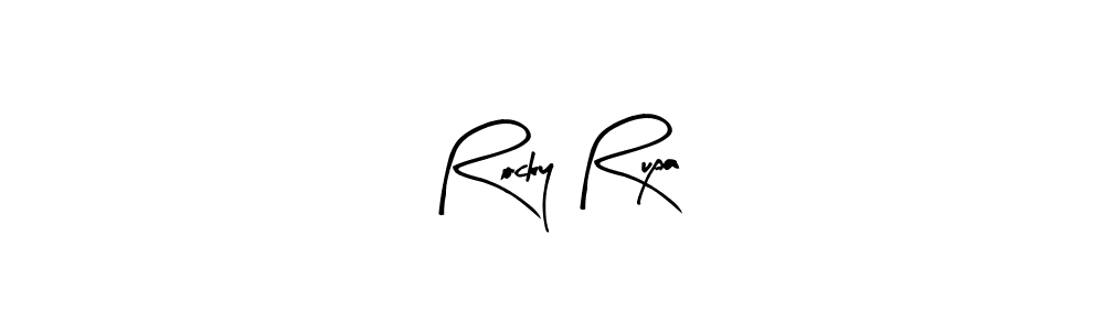 The best way (Arty Signature) to make a short signature is to pick only two or three words in your name. The name Rocky Rupa include a total of six letters. For converting this name. Rocky Rupa signature style 8 images and pictures png