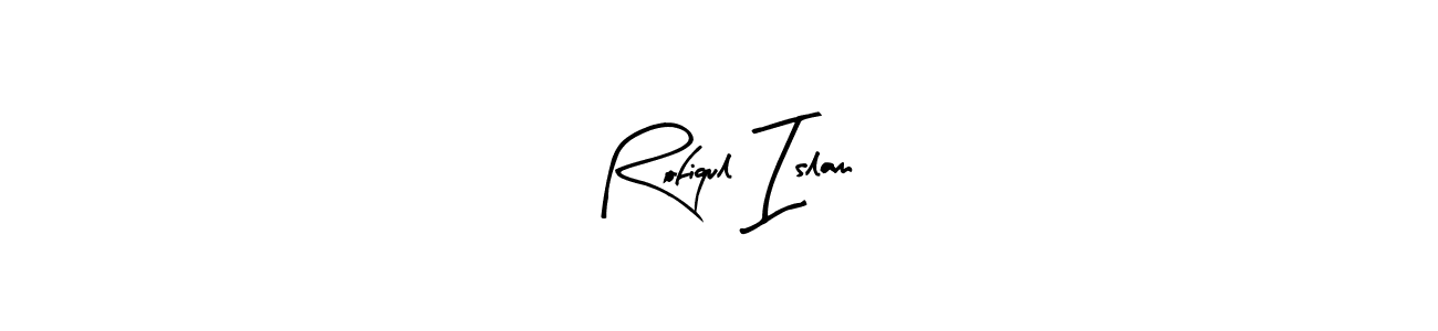 Use a signature maker to create a handwritten signature online. With this signature software, you can design (Arty Signature) your own signature for name Rofiqul Islam. Rofiqul Islam signature style 8 images and pictures png