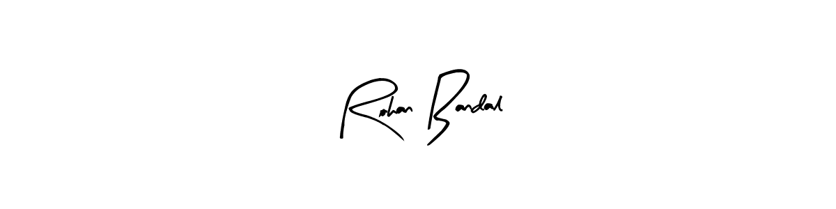 How to make Rohan Bandal name signature. Use Arty Signature style for creating short signs online. This is the latest handwritten sign. Rohan Bandal signature style 8 images and pictures png