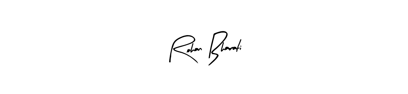 Use a signature maker to create a handwritten signature online. With this signature software, you can design (Arty Signature) your own signature for name Rohan Bharati. Rohan Bharati signature style 8 images and pictures png