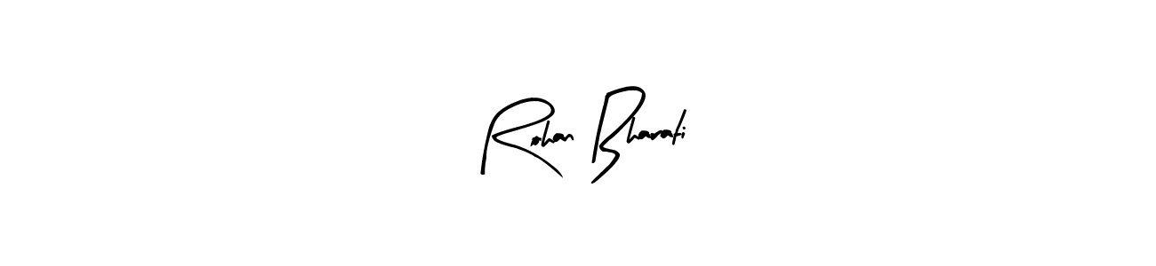 Use a signature maker to create a handwritten signature online. With this signature software, you can design (Arty Signature) your own signature for name Rohan Bharati. Rohan Bharati signature style 8 images and pictures png