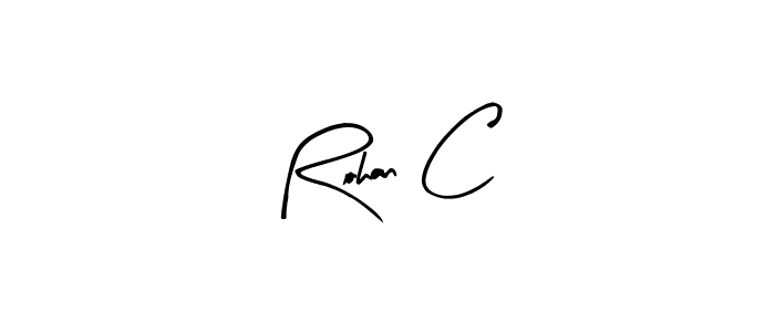 You should practise on your own different ways (Arty Signature) to write your name (Rohan C) in signature. don't let someone else do it for you. Rohan C signature style 8 images and pictures png