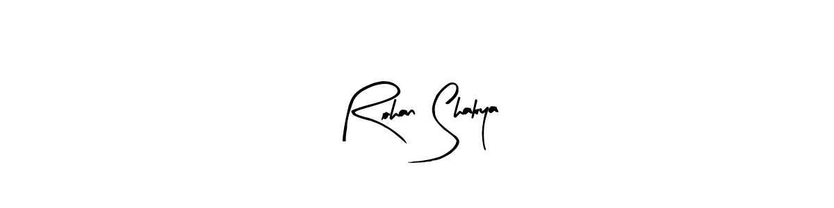 The best way (Arty Signature) to make a short signature is to pick only two or three words in your name. The name Rohan Shakya include a total of six letters. For converting this name. Rohan Shakya signature style 8 images and pictures png