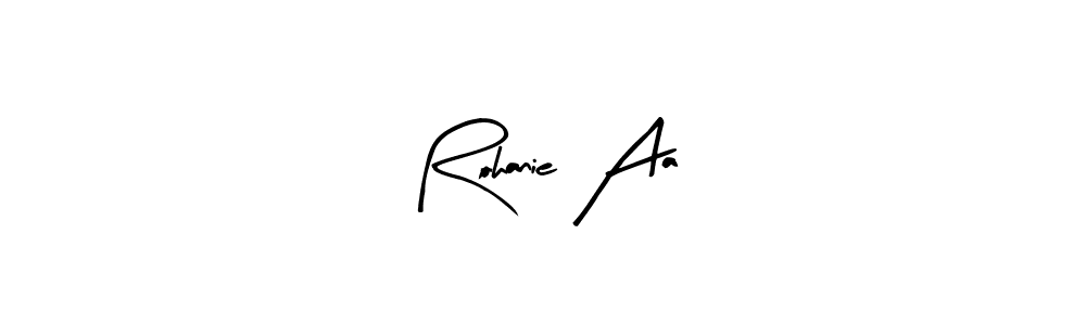 Make a beautiful signature design for name Rohanie Aa. With this signature (Arty Signature) style, you can create a handwritten signature for free. Rohanie Aa signature style 8 images and pictures png