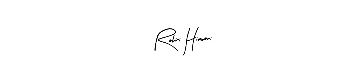 Use a signature maker to create a handwritten signature online. With this signature software, you can design (Arty Signature) your own signature for name Rohini Hirwani. Rohini Hirwani signature style 8 images and pictures png