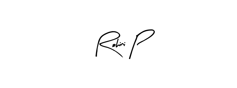 Arty Signature is a professional signature style that is perfect for those who want to add a touch of class to their signature. It is also a great choice for those who want to make their signature more unique. Get Rohini P name to fancy signature for free. Rohini P signature style 8 images and pictures png