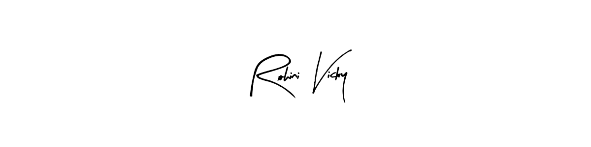 Rohini Vicky stylish signature style. Best Handwritten Sign (Arty Signature) for my name. Handwritten Signature Collection Ideas for my name Rohini Vicky. Rohini Vicky signature style 8 images and pictures png