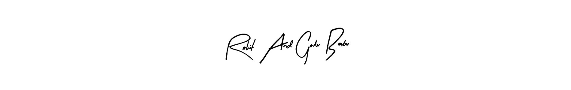 Also You can easily find your signature by using the search form. We will create Rohit And Golu Babu name handwritten signature images for you free of cost using Arty Signature sign style. Rohit And Golu Babu signature style 8 images and pictures png