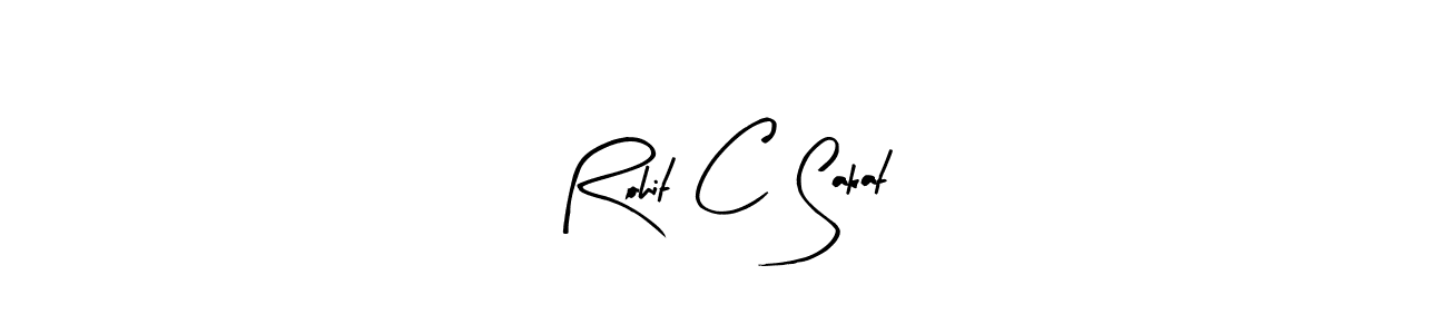 You should practise on your own different ways (Arty Signature) to write your name (Rohit C Sakat) in signature. don't let someone else do it for you. Rohit C Sakat signature style 8 images and pictures png