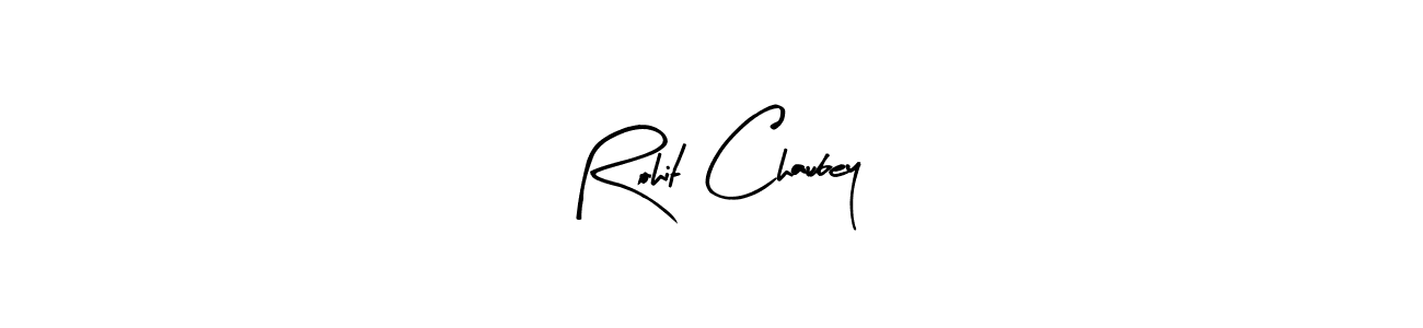 How to make Rohit Chaubey name signature. Use Arty Signature style for creating short signs online. This is the latest handwritten sign. Rohit Chaubey signature style 8 images and pictures png