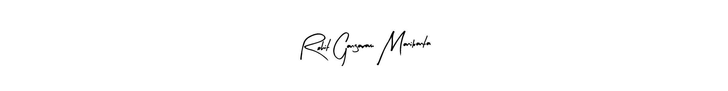 Create a beautiful signature design for name Rohit Gangaram Manikanta. With this signature (Arty Signature) fonts, you can make a handwritten signature for free. Rohit Gangaram Manikanta signature style 8 images and pictures png