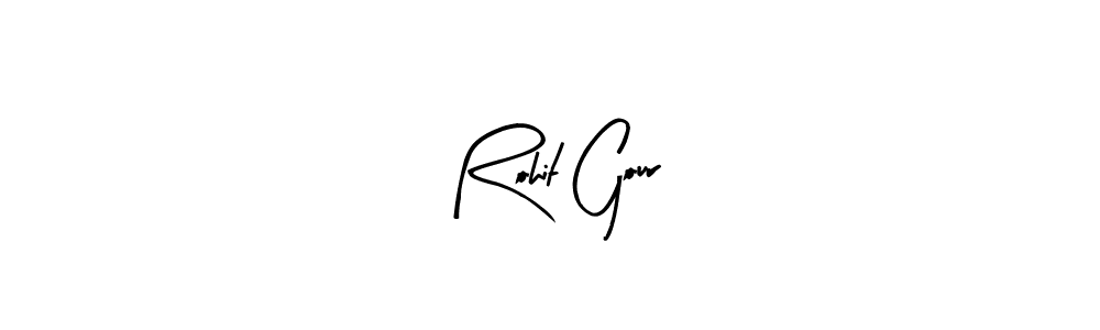 The best way (Arty Signature) to make a short signature is to pick only two or three words in your name. The name Rohit Gour include a total of six letters. For converting this name. Rohit Gour signature style 8 images and pictures png