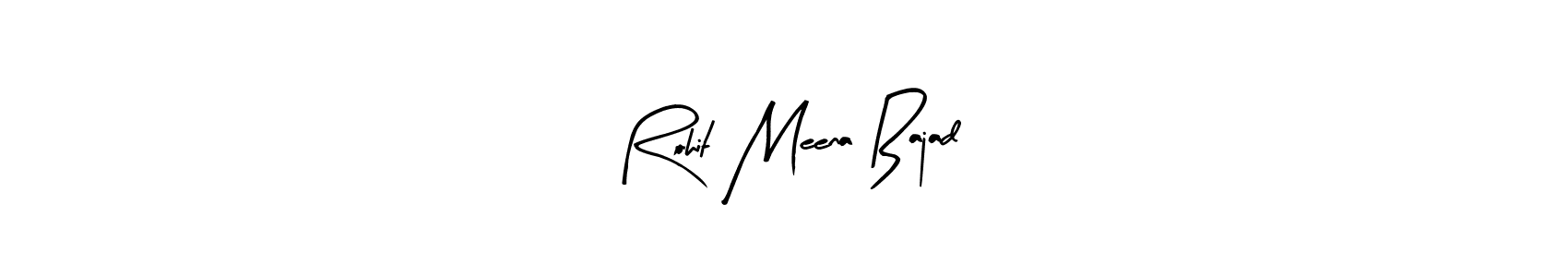You should practise on your own different ways (Arty Signature) to write your name (Rohit Meena Bajad) in signature. don't let someone else do it for you. Rohit Meena Bajad signature style 8 images and pictures png