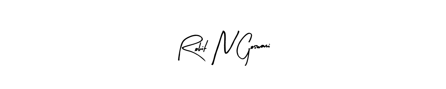 if you are searching for the best signature style for your name Rohit N Goswami. so please give up your signature search. here we have designed multiple signature styles  using Arty Signature. Rohit N Goswami signature style 8 images and pictures png