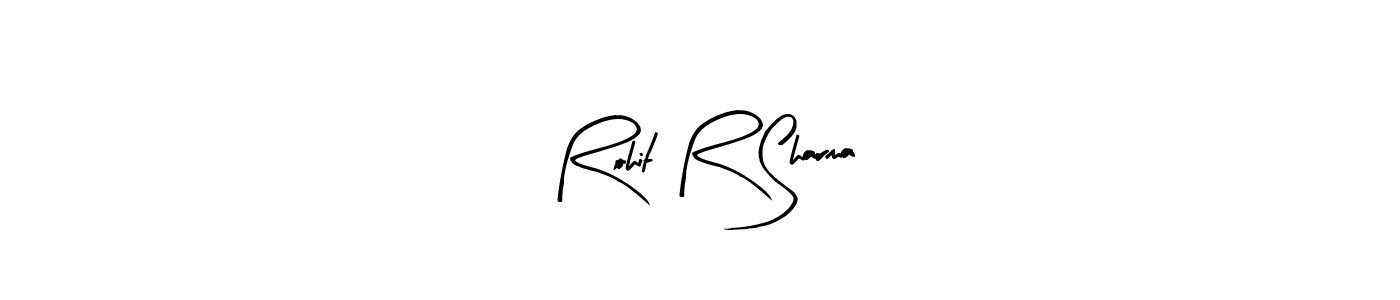How to make Rohit R Sharma name signature. Use Arty Signature style for creating short signs online. This is the latest handwritten sign. Rohit R Sharma signature style 8 images and pictures png