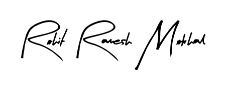 Looking for an artistic signature for Rohit Ramesh Mokhal? The Arty Signature calligraphy style gives a sophisticated flow suitable for business cards and emails. Rohit Ramesh Mokhal signature style 8 images and pictures png