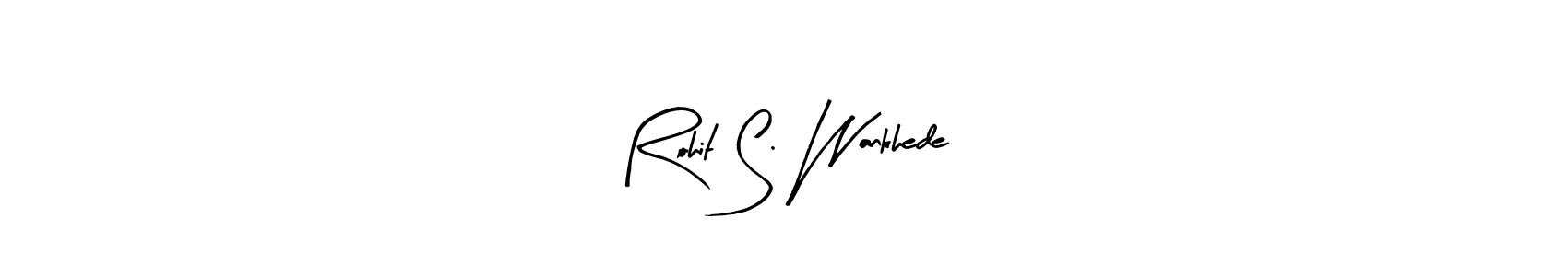 How to make Rohit S. Wankhede name signature. Use Arty Signature style for creating short signs online. This is the latest handwritten sign. Rohit S. Wankhede signature style 8 images and pictures png