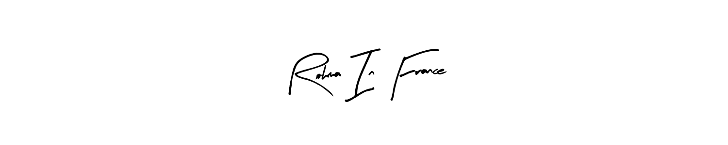 How to make Rohma In France name signature. Use Arty Signature style for creating short signs online. This is the latest handwritten sign. Rohma In France signature style 8 images and pictures png