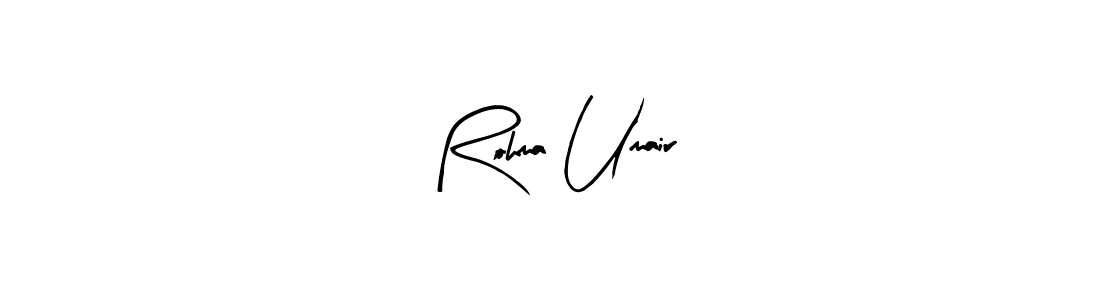 Rohma Umair stylish signature style. Best Handwritten Sign (Arty Signature) for my name. Handwritten Signature Collection Ideas for my name Rohma Umair. Rohma Umair signature style 8 images and pictures png