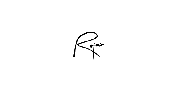 Use a signature maker to create a handwritten signature online. With this signature software, you can design (Arty Signature) your own signature for name Rojain. Rojain signature style 8 images and pictures png