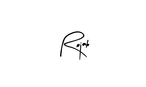 Arty Signature is a professional signature style that is perfect for those who want to add a touch of class to their signature. It is also a great choice for those who want to make their signature more unique. Get Rojak name to fancy signature for free. Rojak signature style 8 images and pictures png