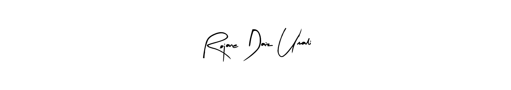 You should practise on your own different ways (Arty Signature) to write your name (Rojane Daiz Umali) in signature. don't let someone else do it for you. Rojane Daiz Umali signature style 8 images and pictures png