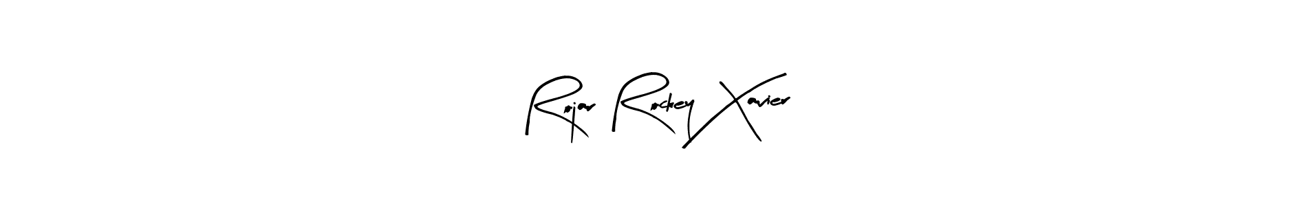 You can use this online signature creator to create a handwritten signature for the name Rojar Rockey Xavier. This is the best online autograph maker. Rojar Rockey Xavier signature style 8 images and pictures png