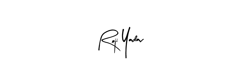 You should practise on your own different ways (Arty Signature) to write your name (Roji Yadav) in signature. don't let someone else do it for you. Roji Yadav signature style 8 images and pictures png