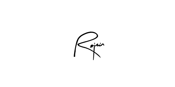 Rojmin stylish signature style. Best Handwritten Sign (Arty Signature) for my name. Handwritten Signature Collection Ideas for my name Rojmin. Rojmin signature style 8 images and pictures png