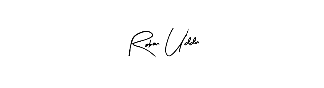 Also we have Rokan Uddin name is the best signature style. Create professional handwritten signature collection using Arty Signature autograph style. Rokan Uddin signature style 8 images and pictures png