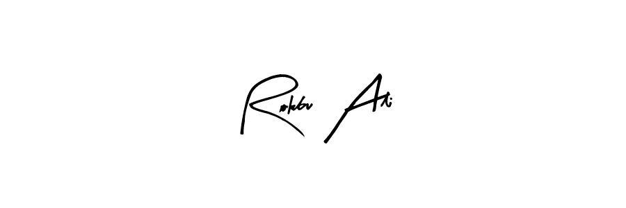Make a beautiful signature design for name Rokbu Ali. Use this online signature maker to create a handwritten signature for free. Rokbu Ali signature style 8 images and pictures png