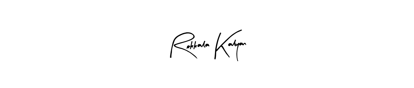 Here are the top 10 professional signature styles for the name Rokkala Kalyan. These are the best autograph styles you can use for your name. Rokkala Kalyan signature style 8 images and pictures png