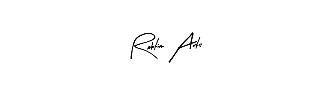 Design your own signature with our free online signature maker. With this signature software, you can create a handwritten (Arty Signature) signature for name Roktim Arts. Roktim Arts signature style 8 images and pictures png