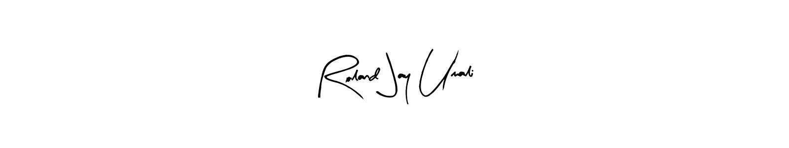 Arty Signature is a professional signature style that is perfect for those who want to add a touch of class to their signature. It is also a great choice for those who want to make their signature more unique. Get Roland Jay Umali name to fancy signature for free. Roland Jay Umali signature style 8 images and pictures png