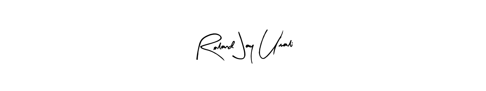 Similarly Arty Signature is the best handwritten signature design. Signature creator online .You can use it as an online autograph creator for name Roland Jay Umali. Roland Jay Umali signature style 8 images and pictures png