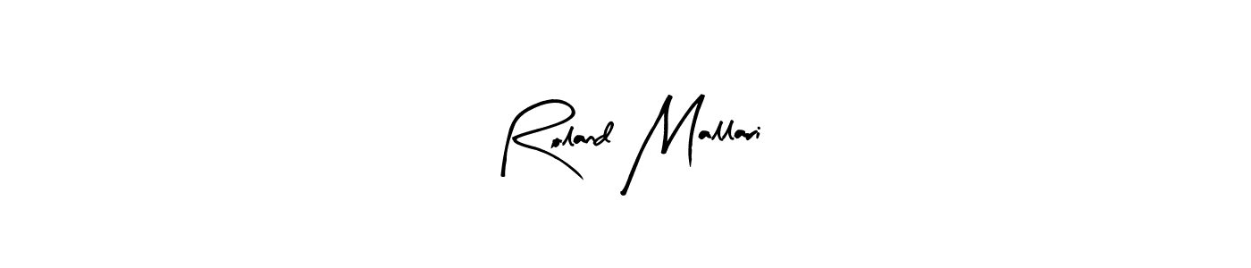 How to make Roland Mallari name signature. Use Arty Signature style for creating short signs online. This is the latest handwritten sign. Roland Mallari signature style 8 images and pictures png