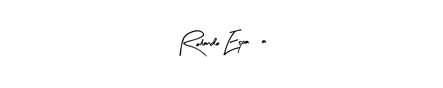 Use a signature maker to create a handwritten signature online. With this signature software, you can design (Arty Signature) your own signature for name Rolando España. Rolando España signature style 8 images and pictures png