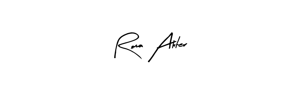 You should practise on your own different ways (Arty Signature) to write your name (Roma Akter) in signature. don't let someone else do it for you. Roma Akter signature style 8 images and pictures png