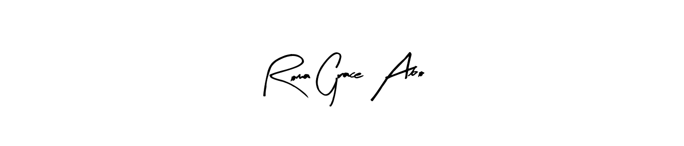 Create a beautiful signature design for name Roma Grace Abo. With this signature (Arty Signature) fonts, you can make a handwritten signature for free. Roma Grace Abo signature style 8 images and pictures png