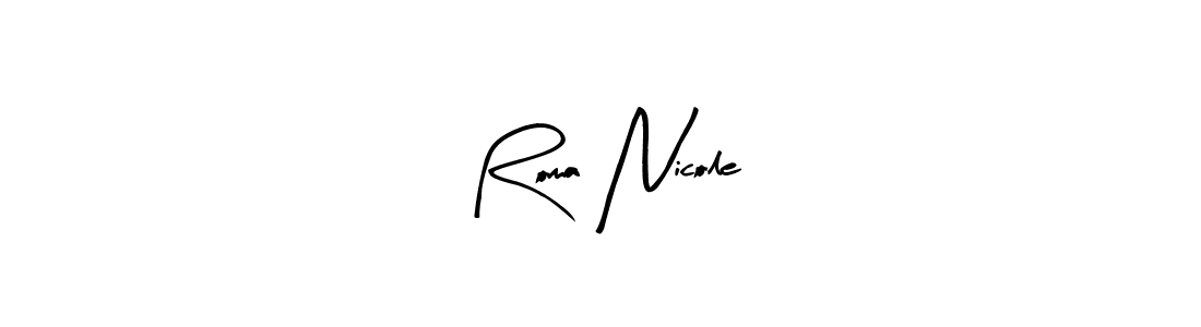 You should practise on your own different ways (Arty Signature) to write your name (Roma Nicole) in signature. don't let someone else do it for you. Roma Nicole signature style 8 images and pictures png