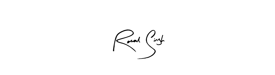 How to Draw Romal Singh signature style? Arty Signature is a latest design signature styles for name Romal Singh. Romal Singh signature style 8 images and pictures png