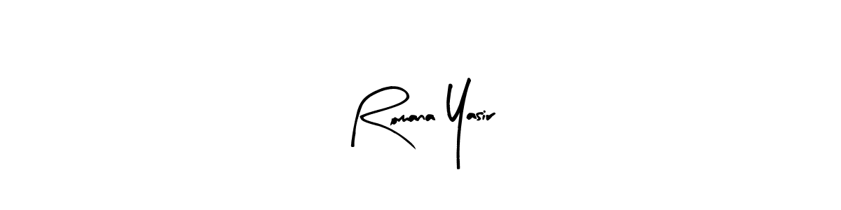 Make a beautiful signature design for name Romana Yasir. With this signature (Arty Signature) style, you can create a handwritten signature for free. Romana Yasir signature style 8 images and pictures png