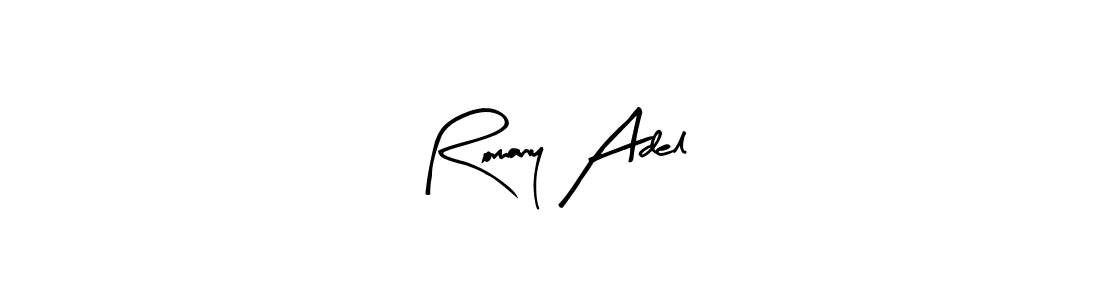 if you are searching for the best signature style for your name Romany Adel. so please give up your signature search. here we have designed multiple signature styles  using Arty Signature. Romany Adel signature style 8 images and pictures png