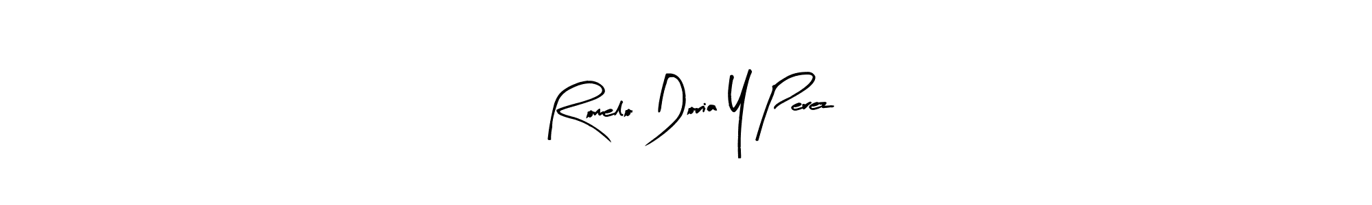 if you are searching for the best signature style for your name Romelo Doria Y Perez. so please give up your signature search. here we have designed multiple signature styles  using Arty Signature. Romelo Doria Y Perez signature style 8 images and pictures png
