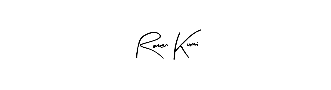 Use a signature maker to create a handwritten signature online. With this signature software, you can design (Arty Signature) your own signature for name Romen Kurmi. Romen Kurmi signature style 8 images and pictures png