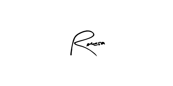 How to make Romesa name signature. Use Arty Signature style for creating short signs online. This is the latest handwritten sign. Romesa signature style 8 images and pictures png