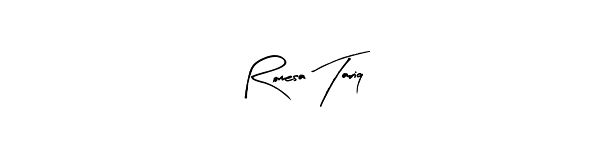 Romesa Tariq stylish signature style. Best Handwritten Sign (Arty Signature) for my name. Handwritten Signature Collection Ideas for my name Romesa Tariq. Romesa Tariq signature style 8 images and pictures png