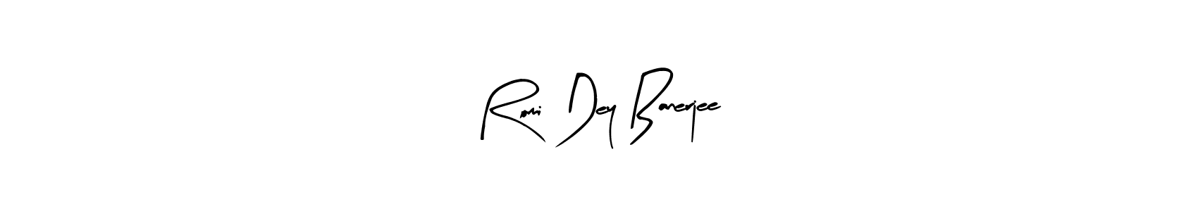 Use a signature maker to create a handwritten signature online. With this signature software, you can design (Arty Signature) your own signature for name Romi Dey Banerjee. Romi Dey Banerjee signature style 8 images and pictures png